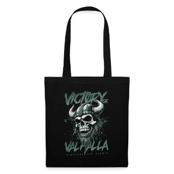 Motorcycle Norse Viking Victory Or Valhalla - Tote Bag - black - Front