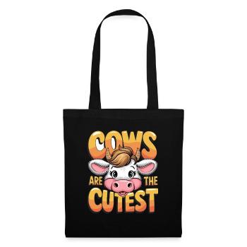 Les vaches sont les amis les animaux les plus mignons pour - Sac en tissu - noir - Devant