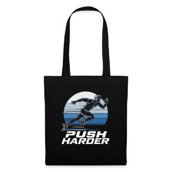 Running Runner Push Harder Motivation for Competition - Tote Bag - black - Front