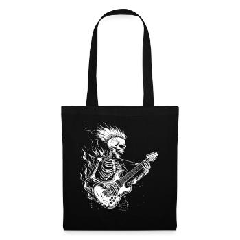 Cool Skeleton Guitar Player Guitarist Musician - Tote Bag - black - Front