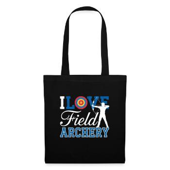 I Love Field Archery Silhouette Target - Tote Bag - black - Front