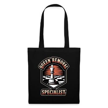 Spécialiste de l’élimination de la dame Maître de la stratégie d’échecs - Sac en tissu - noir - Devant