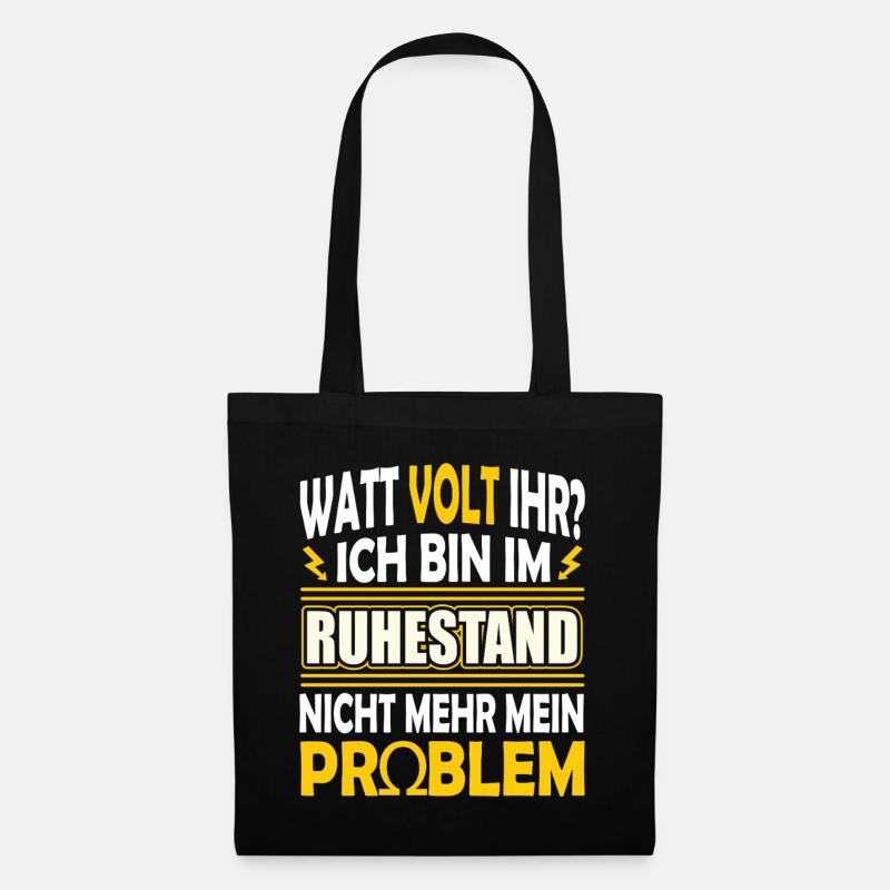 Elektriker - Ich bin im Ruhestand - Stoffbeutel - Schwarz