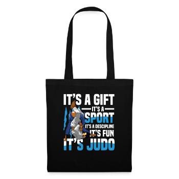 Judo : Don, sport, discipline, plaisir - Sac en tissu - noir - Devant