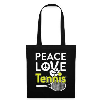 Peace Love Tennis - Tote Bag - black - Front