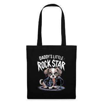 Daddy's Little Rock Star Dog Rocktar - Tote Bag - black - Front
