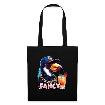 Toucan tropical fantaisie avec style - Sac en tissu - noir - Devant