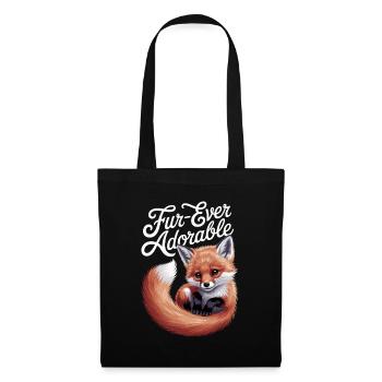 Fur-ever adorable fox illustration for - Tote Bag - black - Front