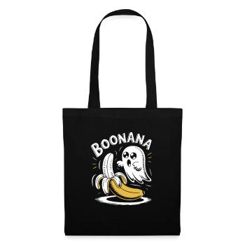Boonana Funny Ghost avec banane - Sac en tissu - noir - Devant