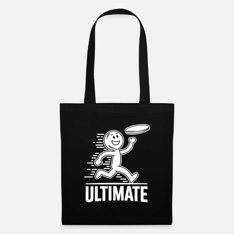 Lustiger Ultimate Frisbee Cartoon - Stoffbeutel - Schwarz