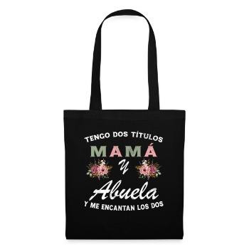 Mama und Oma Muttertagsgeschenk - Stoffbeutel - Schwarz - Vorne