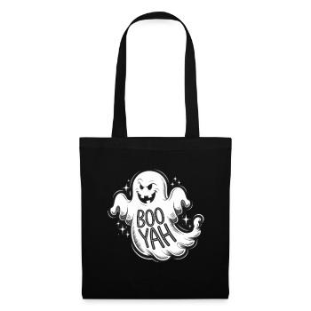 Creepy boo yah fantôme dessin animé illustration - Sac en tissu - noir - Devant
