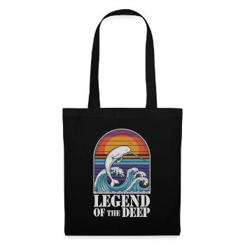 Légende Du Narval Profond Illustration Avec - Sac en tissu - noir - Devant
