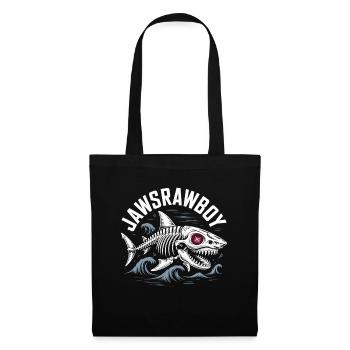 Jawsrawboy Skeleton Shark Illustration - Tote Bag - black - Front