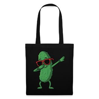 Cool Dabbing Dab Pose Cartoon Cornichon Lunettes de soleil - Sac en tissu - noir - Devant