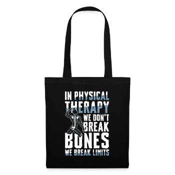 Physiotherapy Overcoming boundaries with attitude - Tote Bag - black - Front