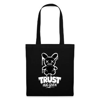 Confiance Câlin Donné Lapin Drôle - Sac en tissu - noir - Devant