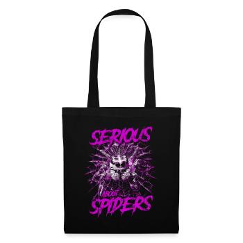 Sérieux au sujet des araignées sauteuses Propriétaire d’une araignée de compagnie - Sac en tissu - noir - Devant