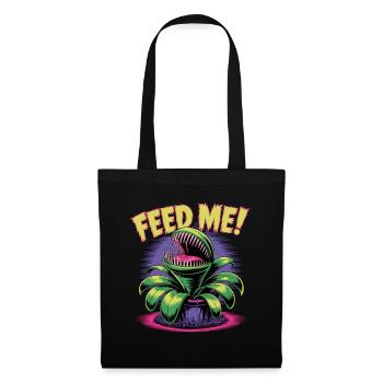Feed Me! Carnivorous Plant Illustration - Tote Bag - black - Front