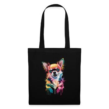 Colorful Chihuahua Illustration for Dog Lovers - Tote Bag - black - Front