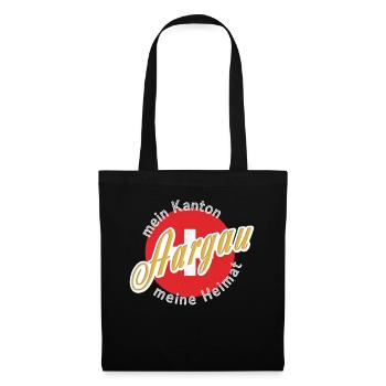 Meine Heimat Aargau Geschenk - Stoffbeutel - Schwarz - Vorne
