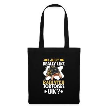 I love my radiated tortoise - Tote Bag - black - Front