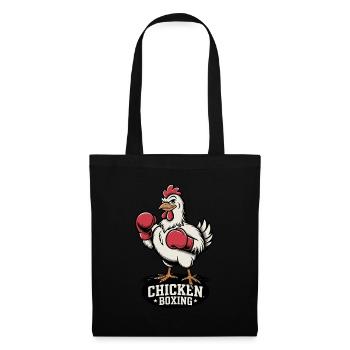 Funny Chicken Boxing Motif for Sports Fans - Tote Bag - black - Front