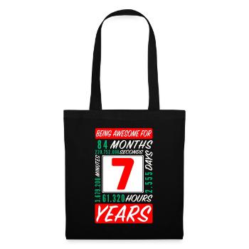 Children 7 Years Birthday Months Hours - Tote Bag - black - Front
