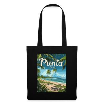 Tropisches Punta Cana Strandparadies Palmen - Stoffbeutel - Schwarz - Vorne