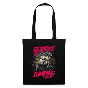 Sérieux au sujet des araignées sauteuses Propriétaire d’une araignée de compagnie - Sac en tissu - noir - Devant
