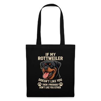 Chiens Rottweiler Amoureux des chiens - Sac en tissu - noir - Devant