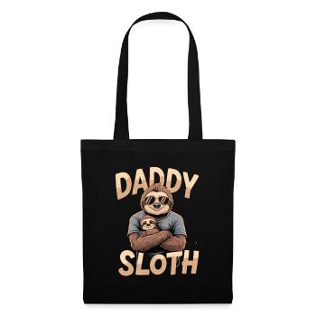Daddy sloth with sunglasses for cool dads - Tote Bag - black - Front