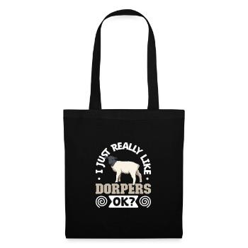 J’adore mes moutons Dorpers - Sac en tissu - noir - Devant