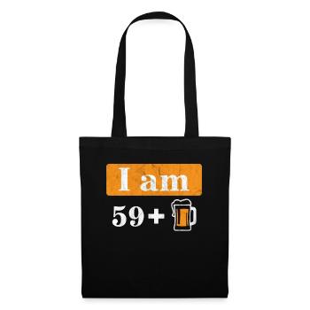 J’ai 59 ans et je fête mes 60 ans - Sac en tissu - noir - Devant