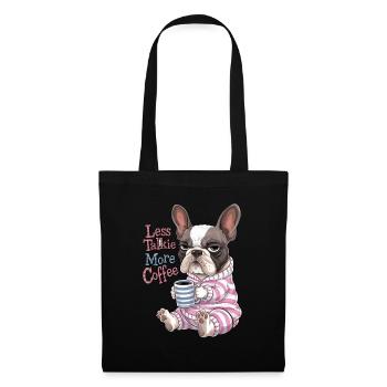Less Talking More Coffee French Bulldog - Tote Bag - black - Front