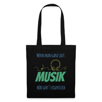 Musik Laut - Stoffbeutel - Schwarz - Vorne