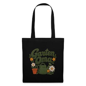 Garten Oma Design - Stoffbeutel - Schwarz - Vorne