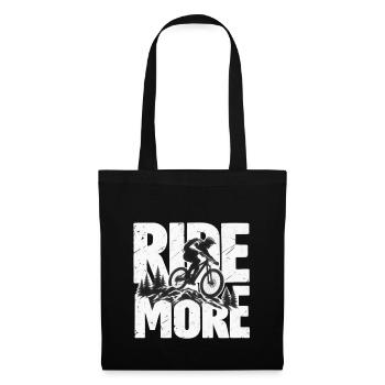 Ride More Mountainbike Fahrradfans - Stoffbeutel - Schwarz - Vorne