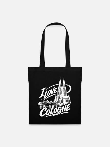 I Love Cologne Köln Fanshirt  - Stoffbeutel - Schwarz