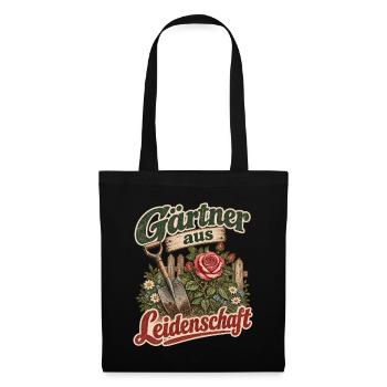 Gärtner aus Leidenschaft Gärtnergeschenk  - Stoffbeutel - Schwarz - Vorne