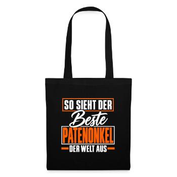 Bester Patenonkel der Welt - Patenonkel - Stoffbeutel - Schwarz - Vorne