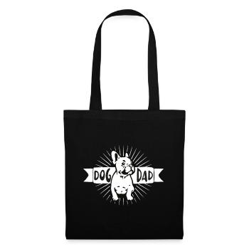 DOG DAD french bulldog - Tote Bag - black - Front