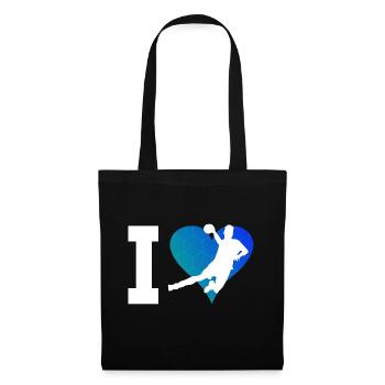 Handballeuse Joueuse de handball Handball féminin Handball - Sac en tissu - noir - Devant