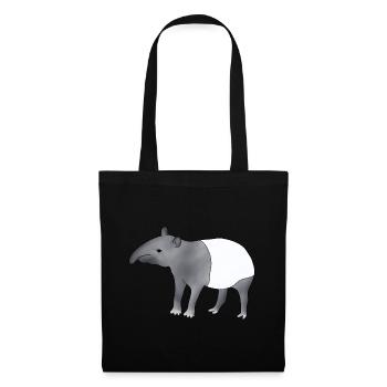 Tapir - Stoffbeutel - Schwarz - Vorne