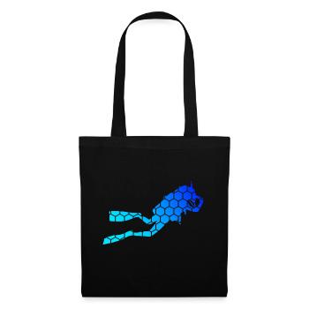 Diving Damen Diver Scuba Diver Herren Free Dive - Stoffbeutel - Schwarz - Vorne