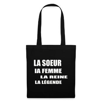 Soeur Femme Reine Légende Meilleure Soeur - Sac en tissu - noir - Devant