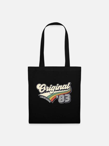 Original 1983 Vintage Jahrgang Retro Geburtstag - Stoffbeutel - Schwarz