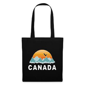 Canada vacances millésime nature et nature - Sac en tissu - noir - Devant