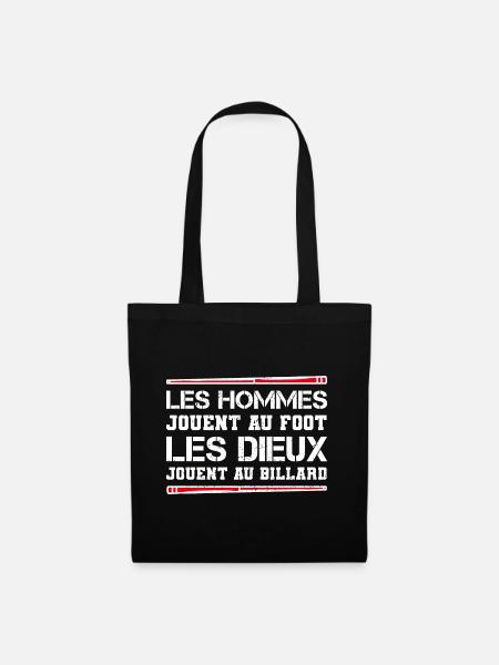 Les Hommes Jouent Au Foot Les Dieux Au Billard - Sac en tissu - noir