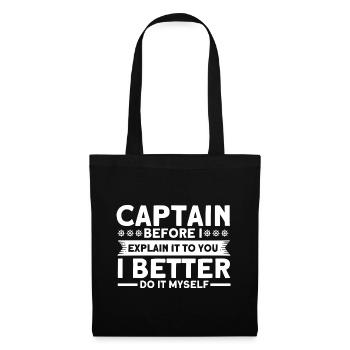Amoureux du bateau Capitaine de bateau Capitaines - Sac en tissu - noir - Devant